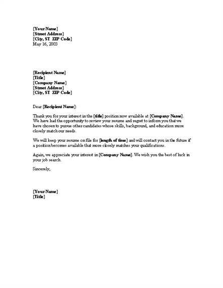 Letter to Applicant Who Do Not Qualify for the Job - Useful Letters ...