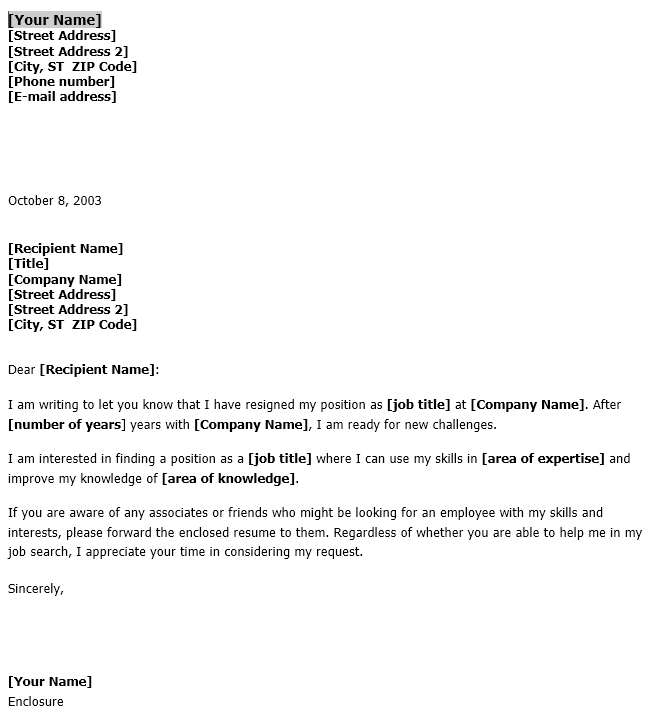 Announcing Your Job Search Letter Template - Useful Letters Templates