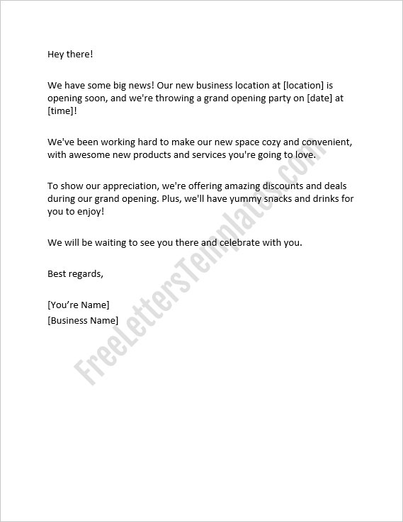 Formal-Business-Announcement-letter-template
